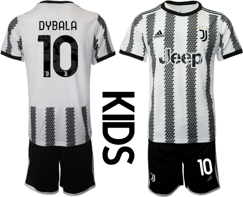 Youth 2022-2023 Club Juventus FC home white #10 Soccer Jersey1
